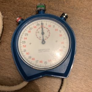 SWISS STOPWATCH 1/10th SEC 15MIN MAXIMUM SHOCK RESISTANT MECHNICAL WIND WESTCLOX